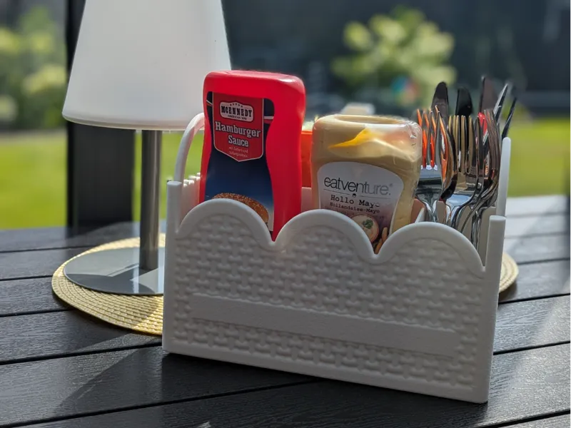 Tischbutler Tischorganizer Besteckbehälter 