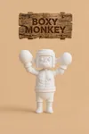 fixed Winning pose of the Boxy Monkey of about half the size