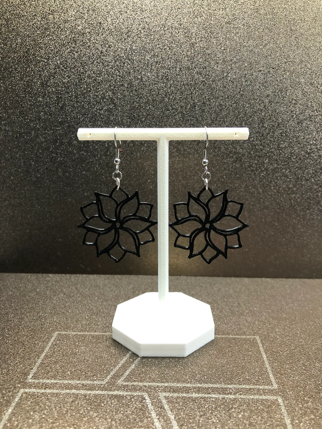 Flower earrings view 4