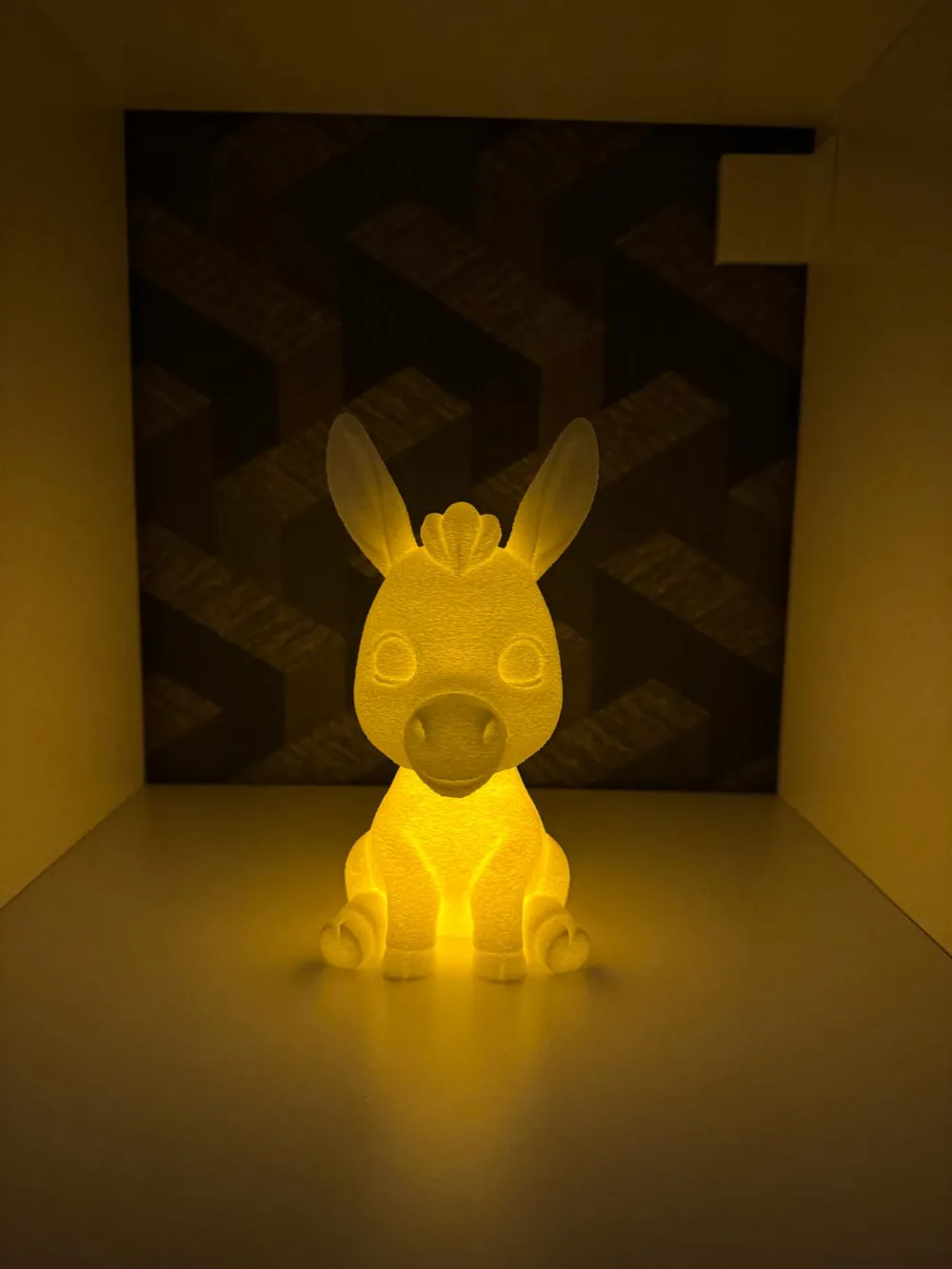 Donkey Light Box Cute Donkey LED Lamp by Hatschi MakerWorld: Download Free 3D Models