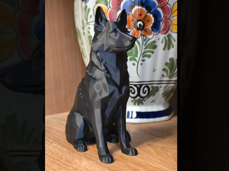 Low Poly Shepherd dog - easy print - sturdy print