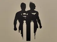 Silhouette Superman et Batman — photo 2