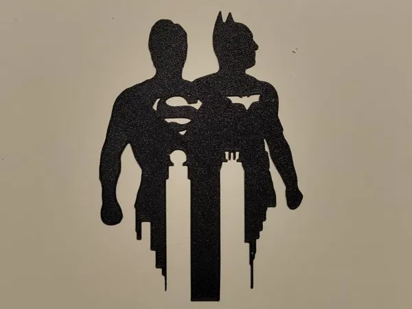 Silhouette Superman et Batman