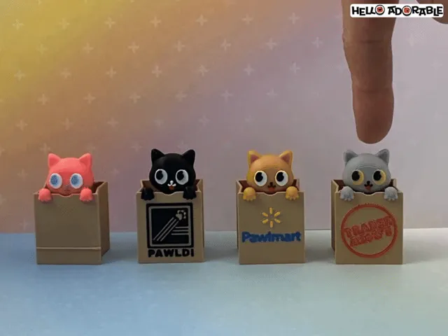 Cat in a Paper Bag Clicker Fidget Toy