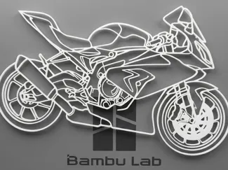 S1000RR – Minimalistisches Wand-Design