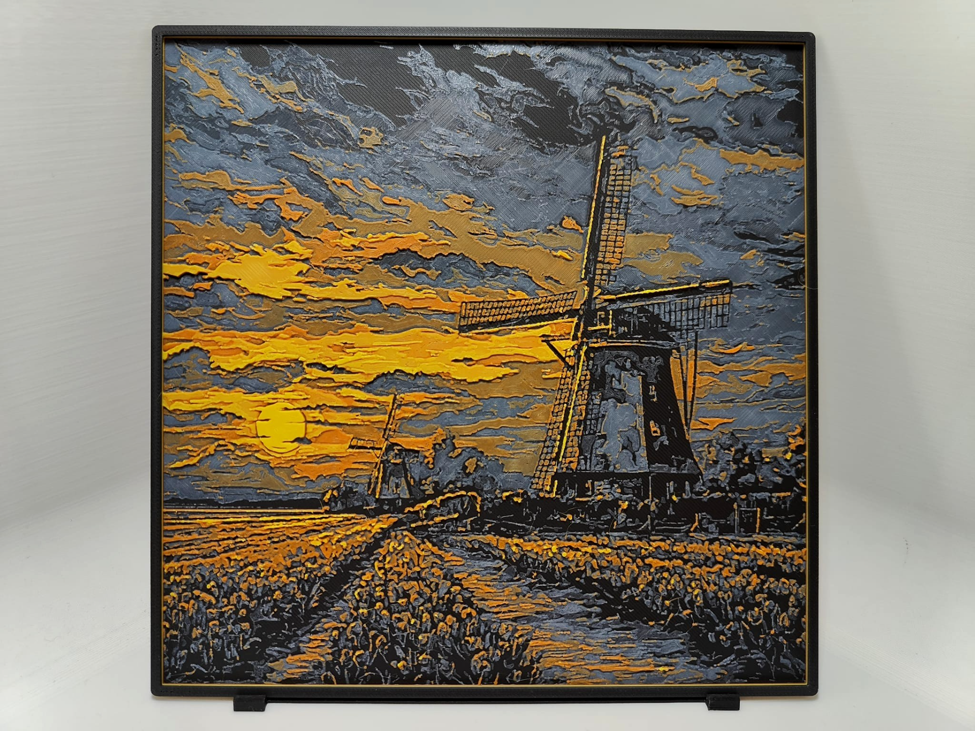 Dutch Windmill Sunset - Hueforge