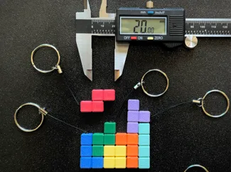 Tetris Block Measurement Keychain Set