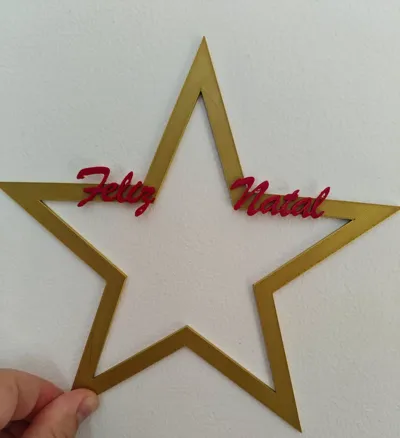 Christmas Star with Letter editable