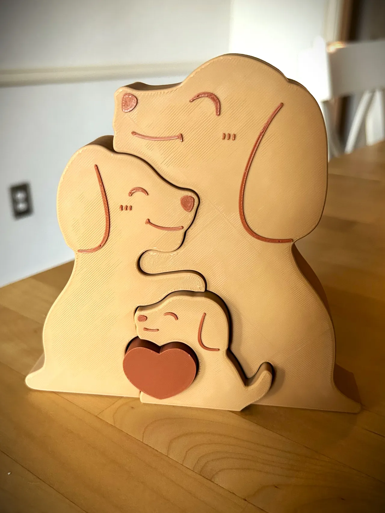 Dog Family Puzzle, Custom 2-5 Names Valentines view 4