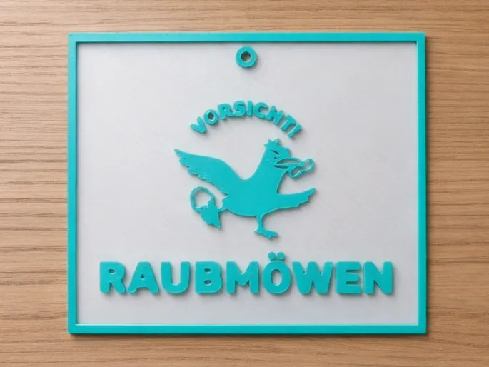 Freche Möwe Wanschild
