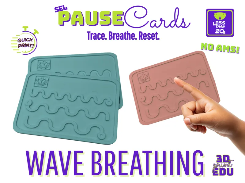 Wave Breathing Pause Card for Kids