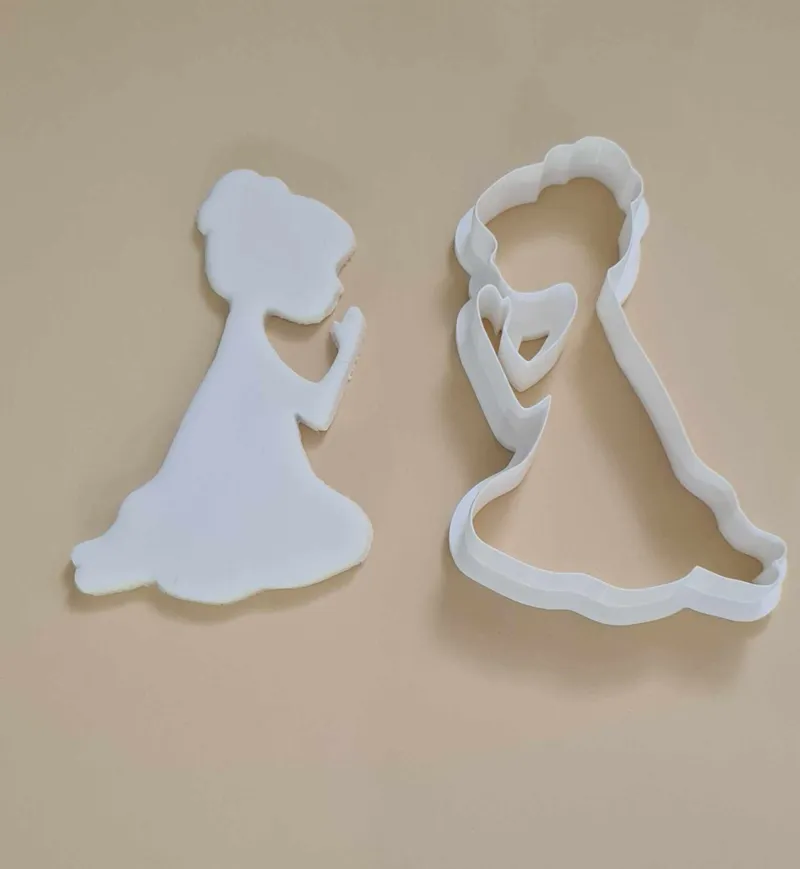 Praying girl cookie cutter