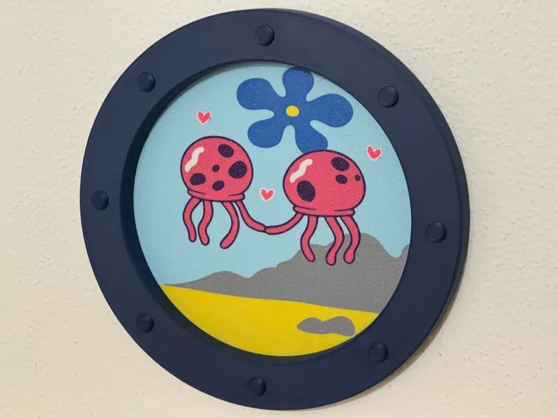 SpongeBob Window – Jellyfish in Love