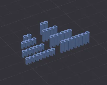 Soporte: GPIO Cable Combs / Cable Guides — vista de referencia 3