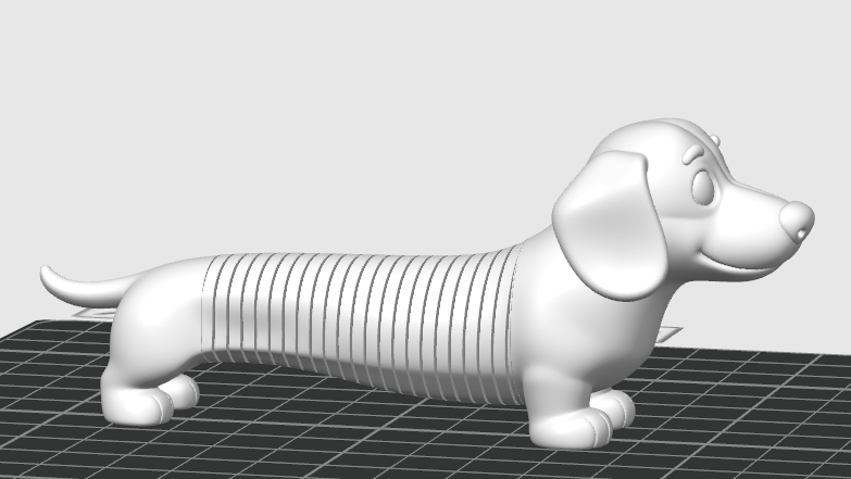 Miniatura 2 do modelo 3D 弹簧腊肠狗