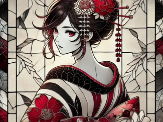 Stained Glass Geisha 