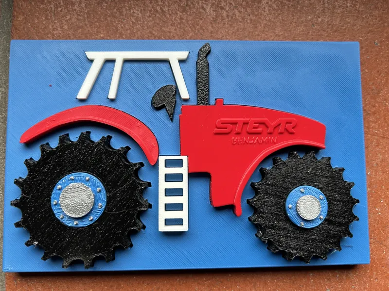 Steyr Traktor Puzzle für Kinder 3D Elemente