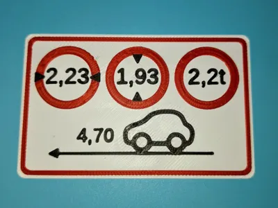 Parametric Vehicle Reference Card Credit Card Size