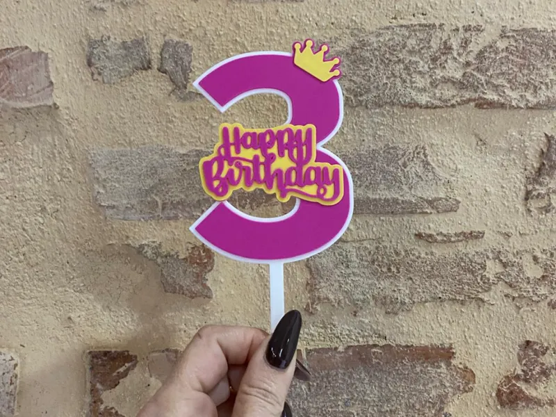 3nd birthday cake topping