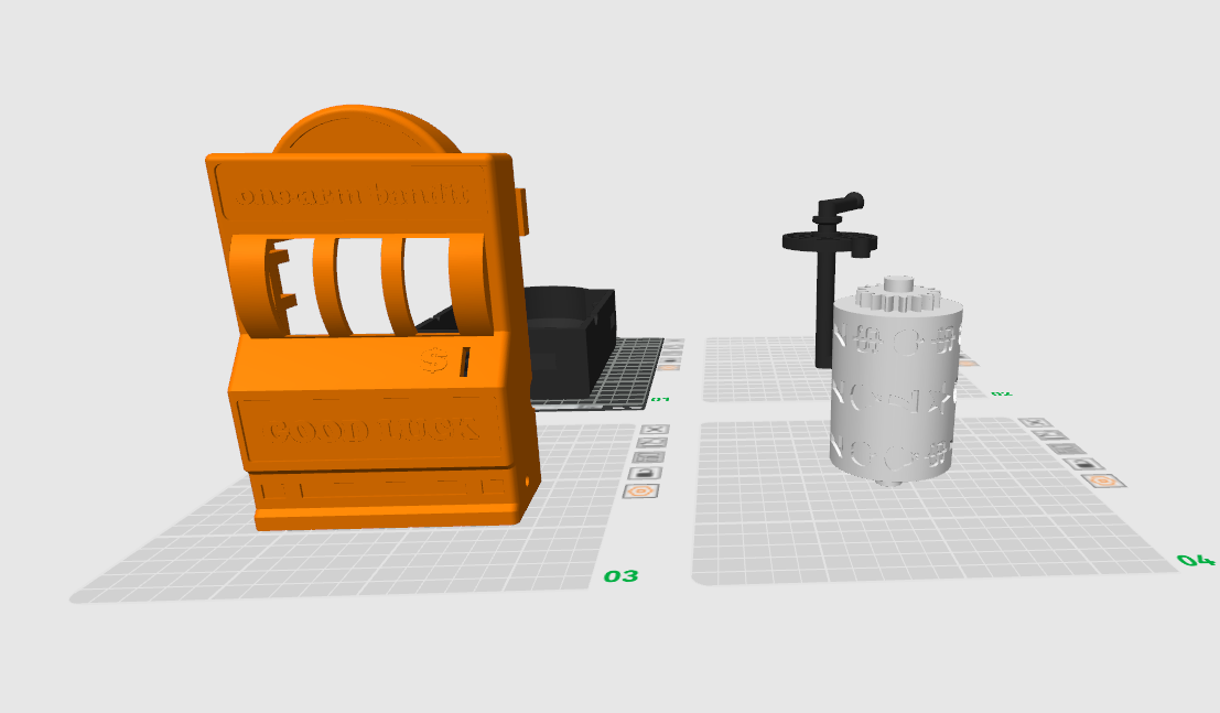 Miniatura 6 do modelo 3D 迷你老虎机（无需五金）