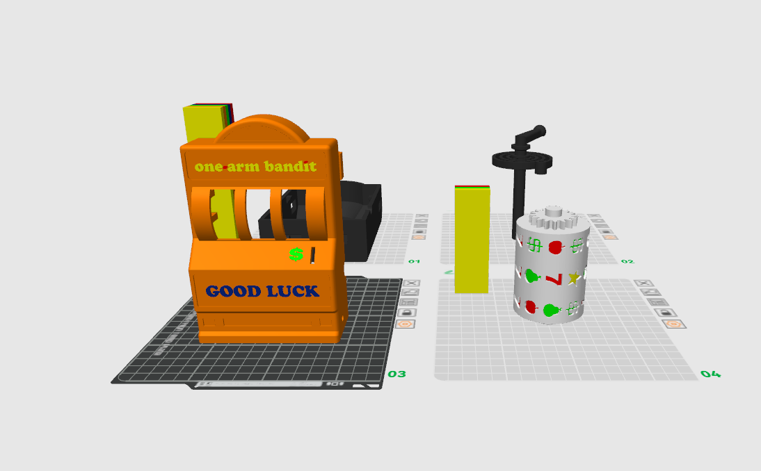Miniatura 7 do modelo 3D 迷你老虎机（无需五金）
