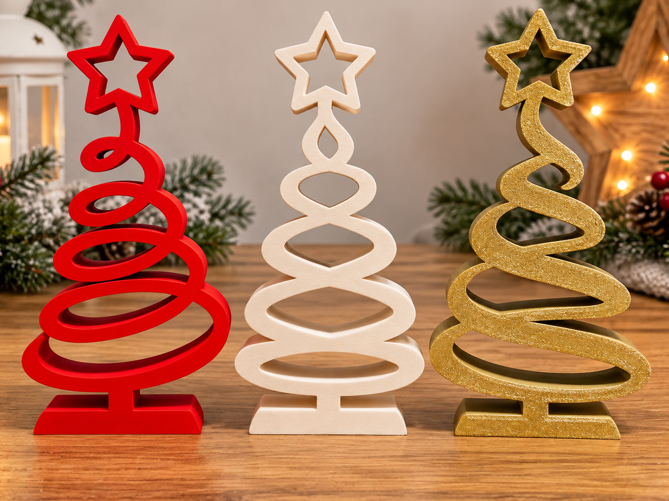 Modern Spiral Christmas Tree Decorations - 1