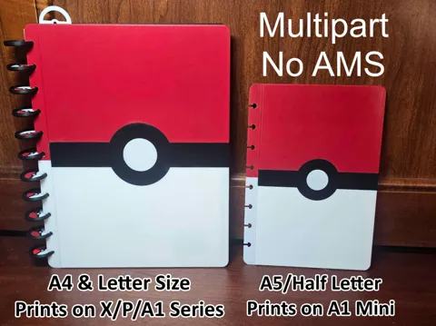 Tapa o cubierta: Pokeball Discbound Cover - Multipart — referencia de MakerWorld
