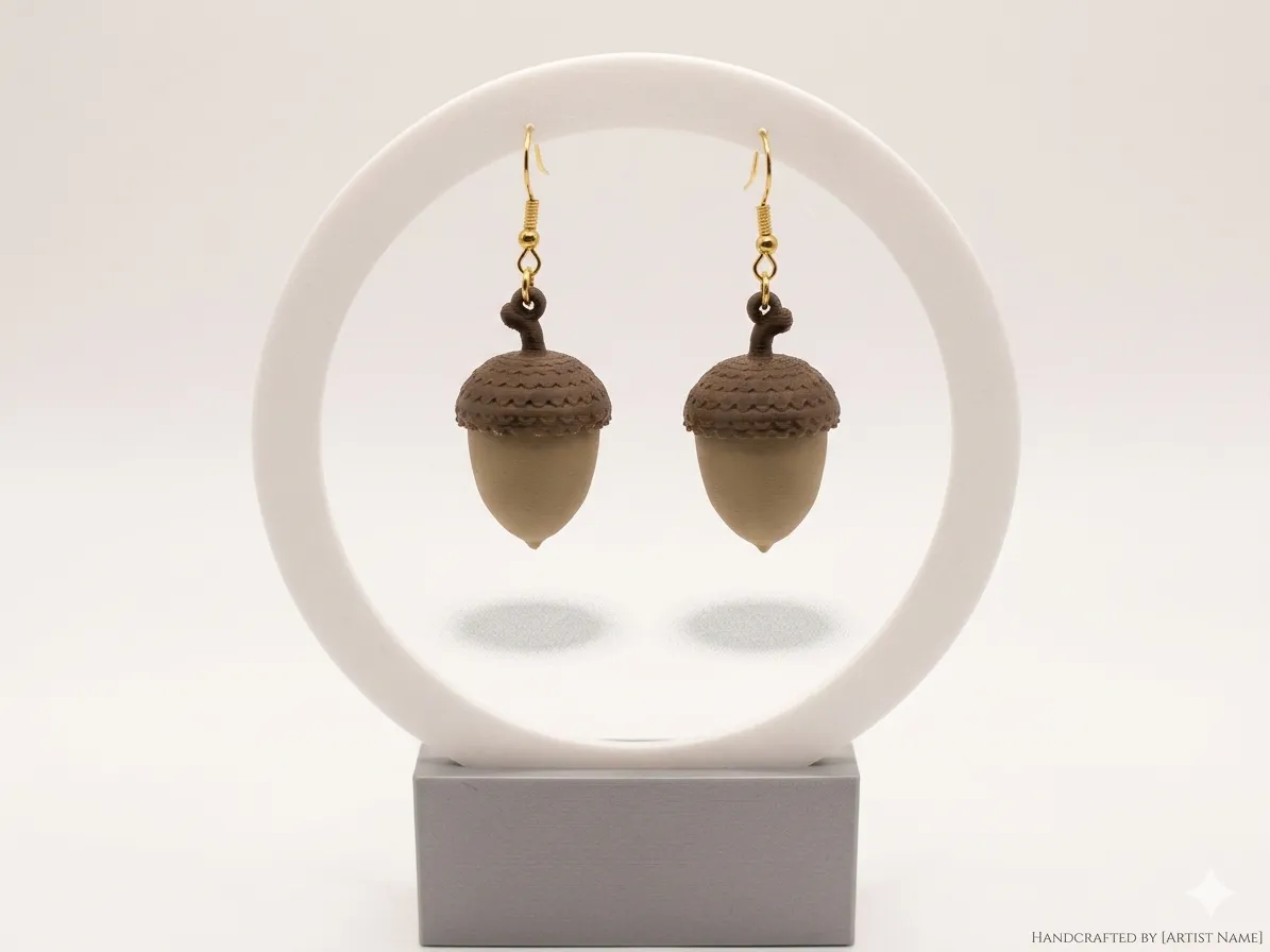 Acorn (earrings, keychain and decoration) view 3
