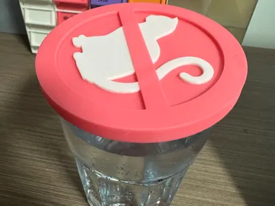 Anti cat glass lid for IKEA Pokal glass