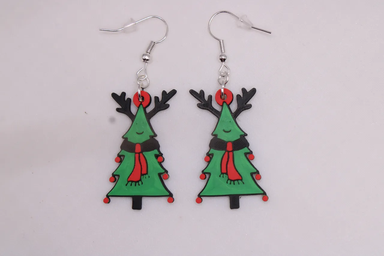 Christmas Tree Earrings view 4