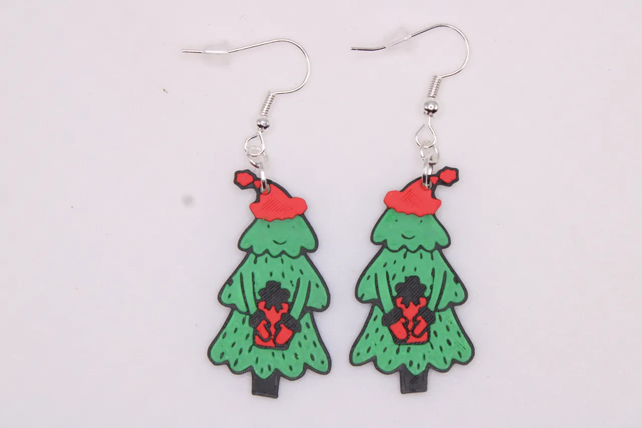 Christmas Tree Earrings view 3