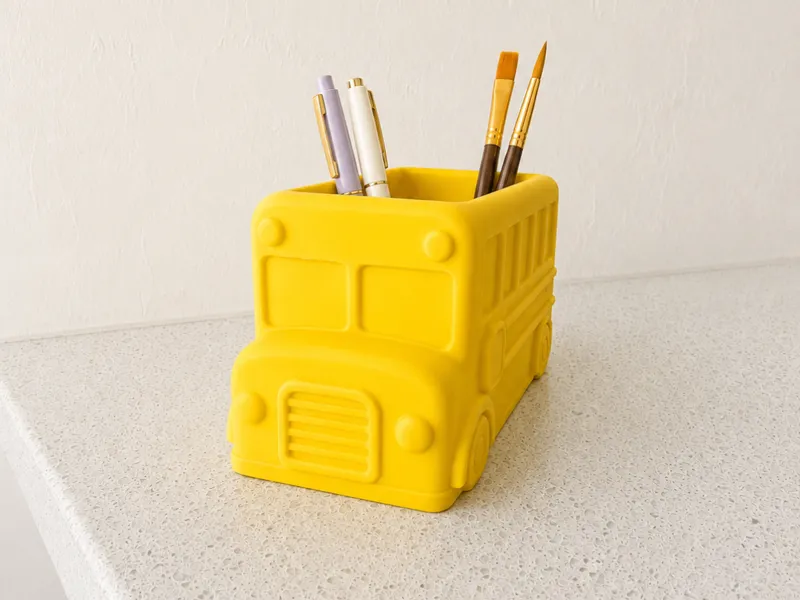 School Bus Pencil Holder | Desk Organizer