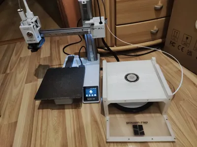 A1 Mini riser - filament enclosure and storage box by Marinade - MakerWorld