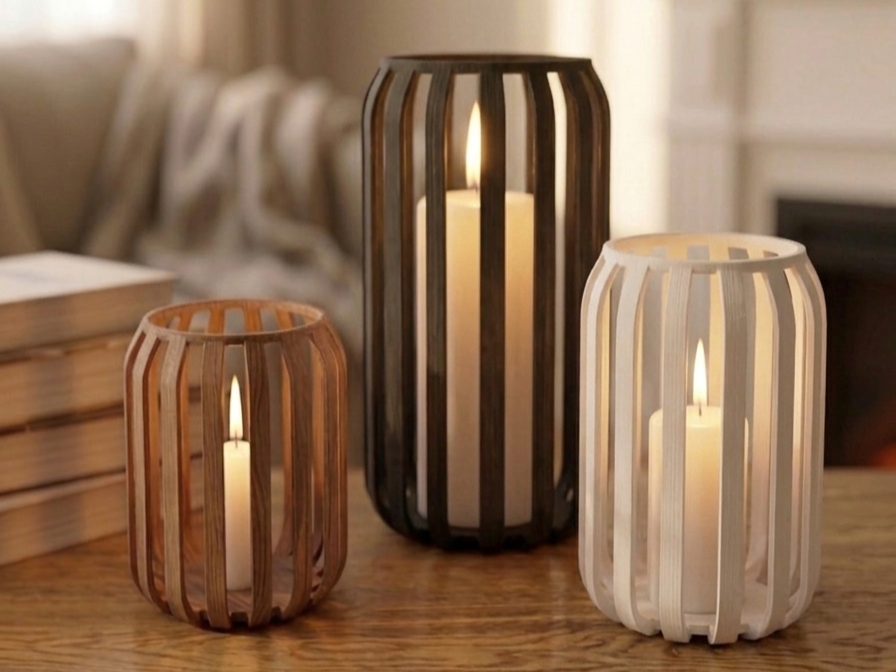 Slatted Lantern | Minimalist Decor