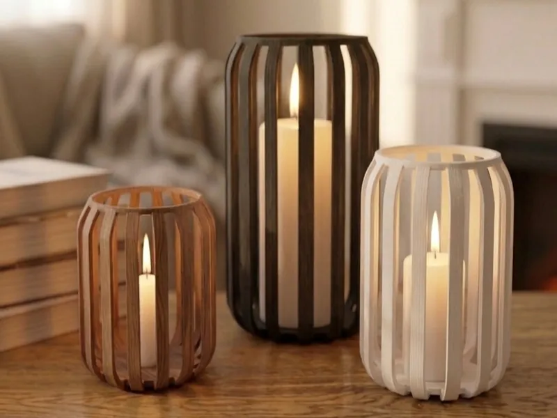 Slatted Lantern | Minimalist Decor