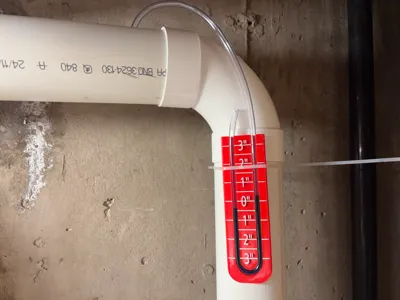 U-Tube Manometer 0-3" Water Column