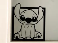 Décoration murale Stitch dans un cadre carré — photo 1