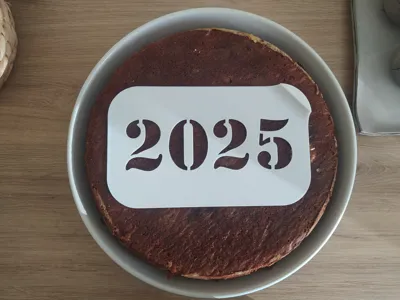 2025 Cake Stencil for Pies and Vasilopita