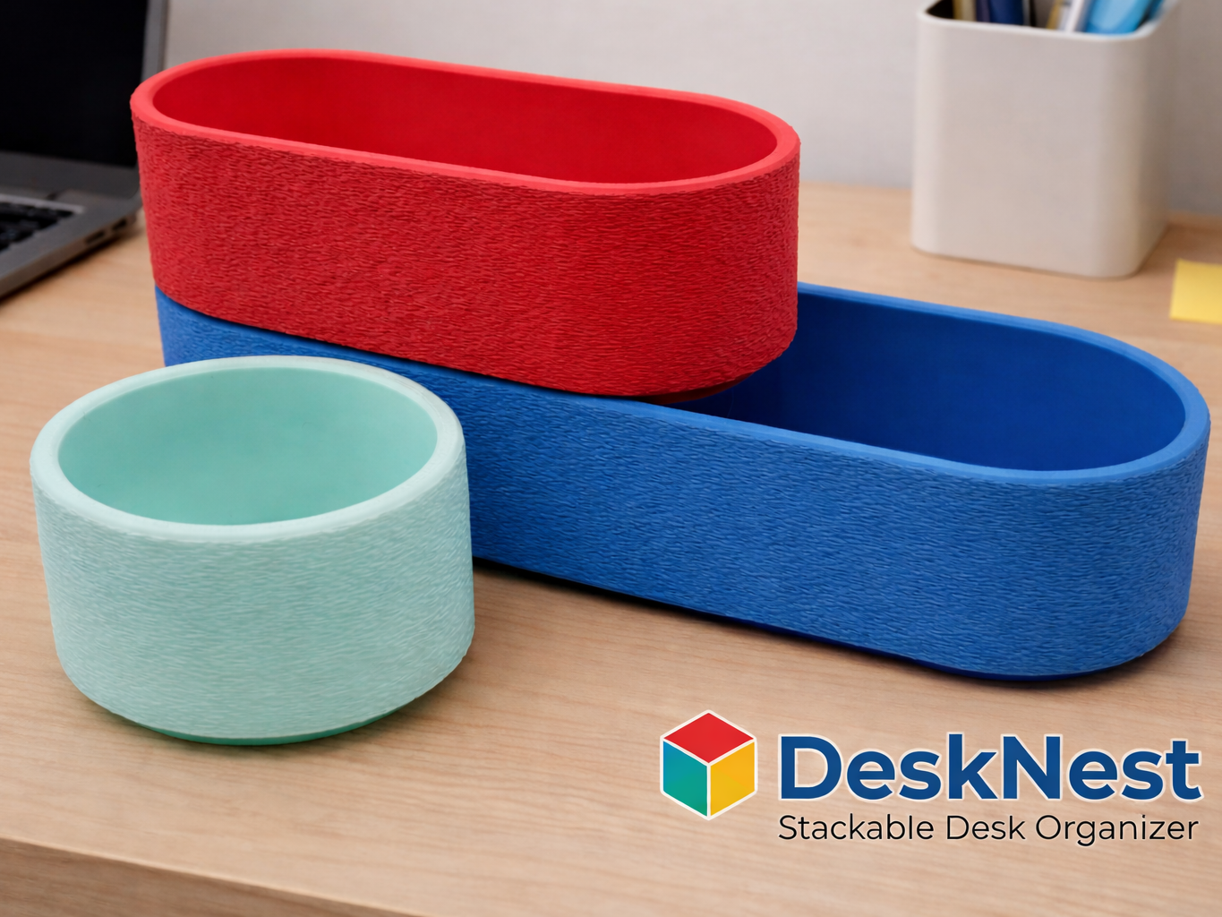 DeskNest – Stackable Desk Organizer 
