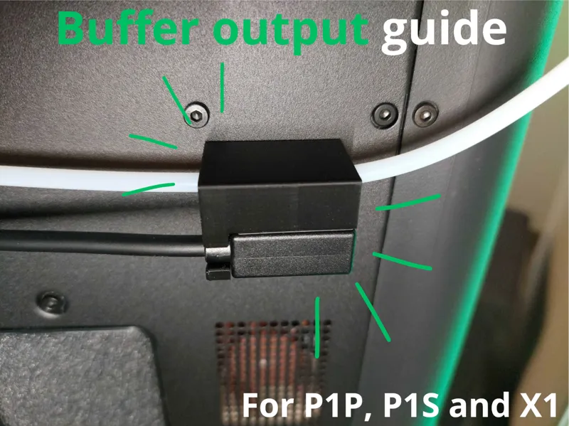 P1 / X1 series - AMS buffer output PTFE guide