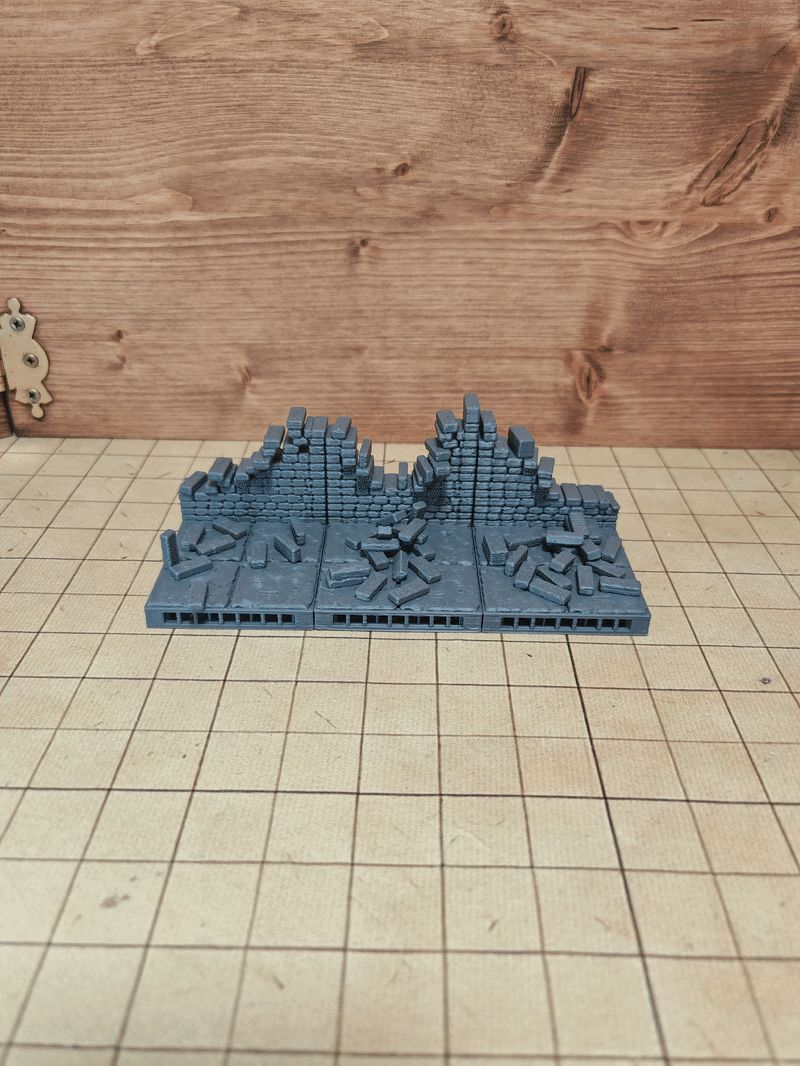 D&D Terrain - OpenLock Ruin Walls with Rubble Tile