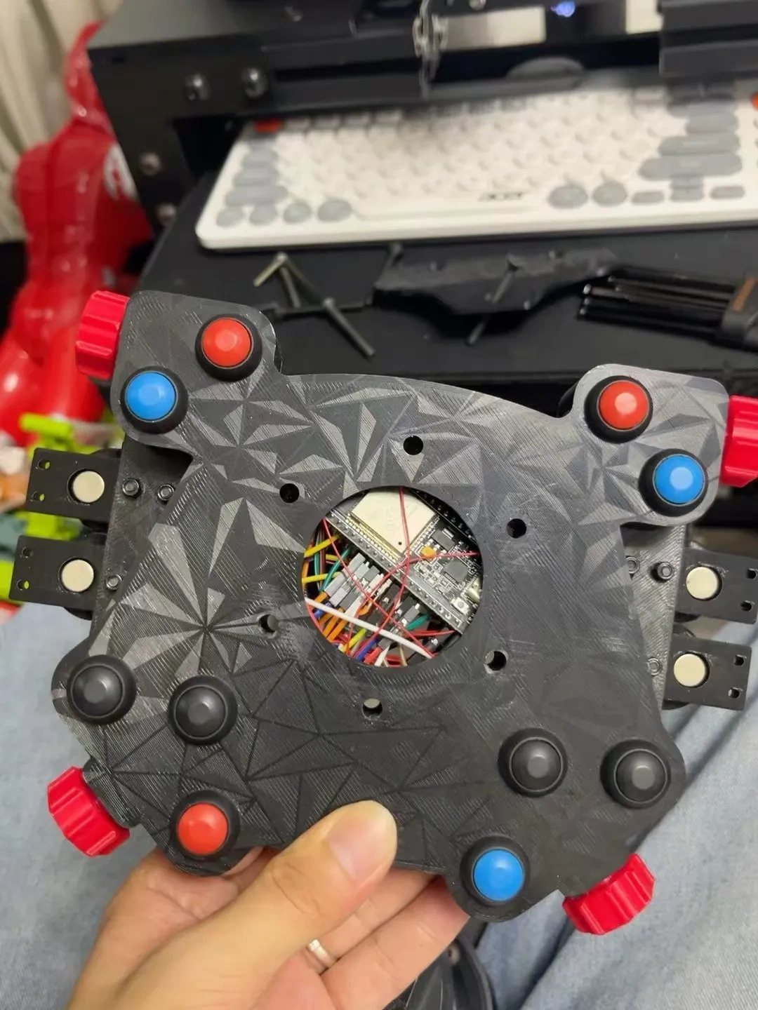 Miniatura 2 do modelo 3D DIY赛车模拟器方向盘HUB