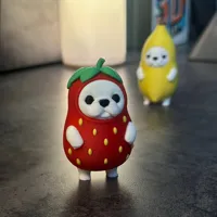 4 coloured strawberry