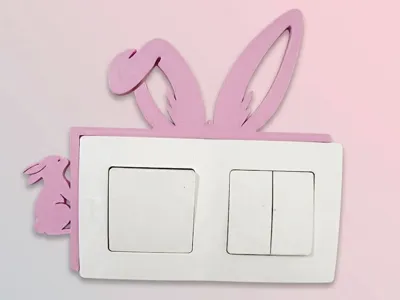3D Printed Easter Bunny Light Switch Covers 