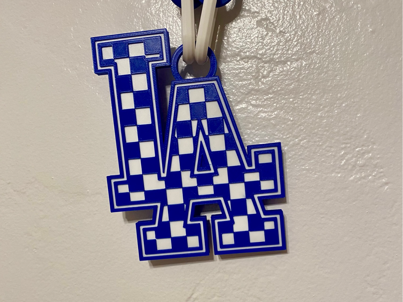 Checker Print LA Dodgers Hype Chain Pendant