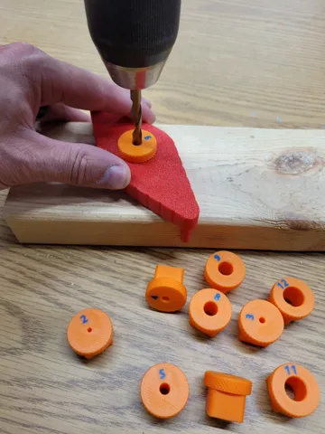 Modelo para impresión 3D: Metric Compact Centering Drill Hole Guide — vista de referencia 2