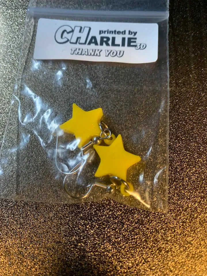 Star earrings view 2