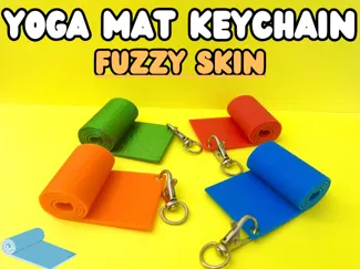 Yoga Mat Keychain - Fuzzy Skin