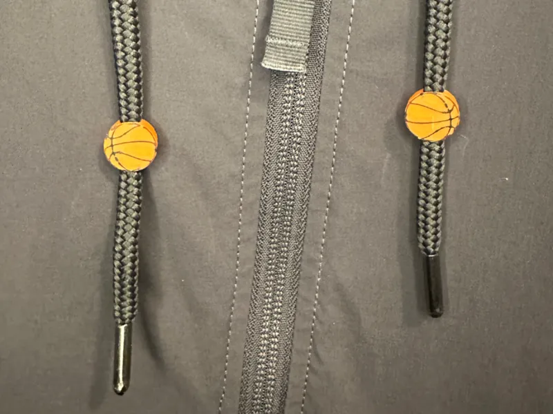 Drawstring Beads - Basketball