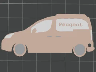 Peugeot Partner Tepee Body keychain